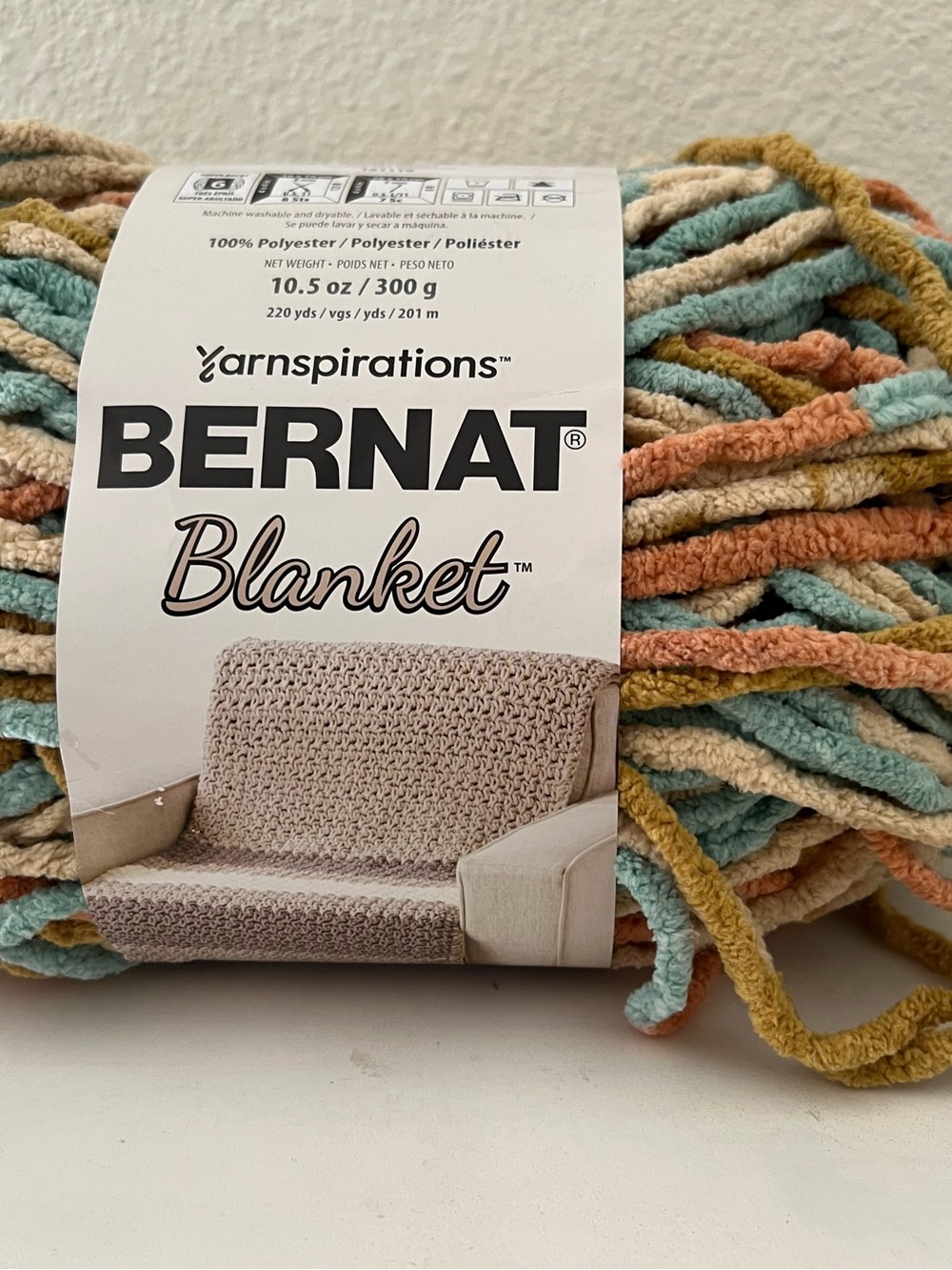 Bernat Blanket Yarn - Multicolor Plush Polyester Sailors delight